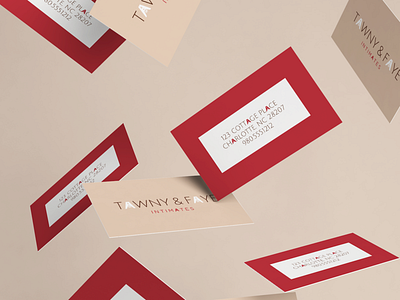 Tawny + Faye Business Cards branding graphic design package design packaging