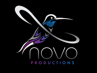 Metallic logo variant for Novo Productions