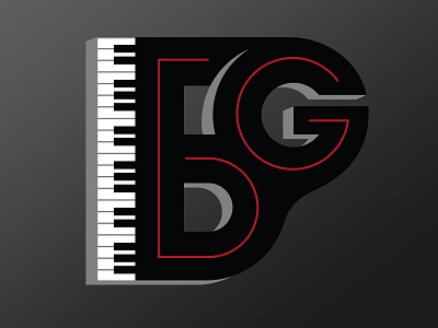 Piano logo for Brady Goss - color variation