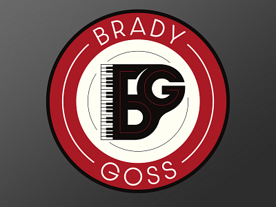 Piano logo for musician Brady Goss