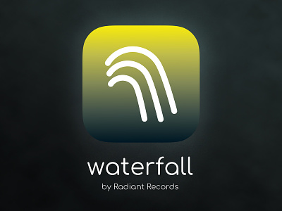 Waterfall music-streaming app logo app branding design icon logo music music app prog progressive rock rock rock band vector