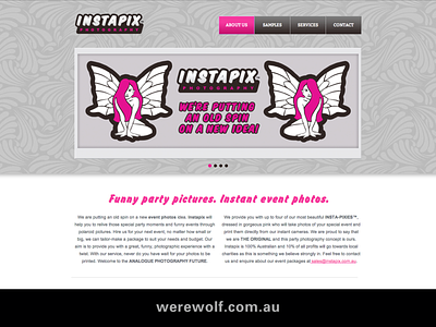 Instapix Photography – Website Design.
