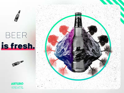beer is fresh... // what is beer? project by arturo kreatif. artdirection artdirector beer design fresh illustration photoshop pink sequence