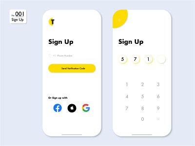 Daily UI 001 - Sign Up Page Mobile Design