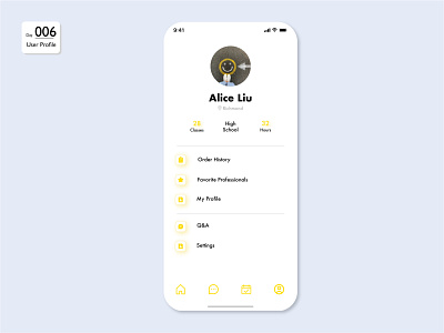 Daily UI 006 - User Profile Mobile Design