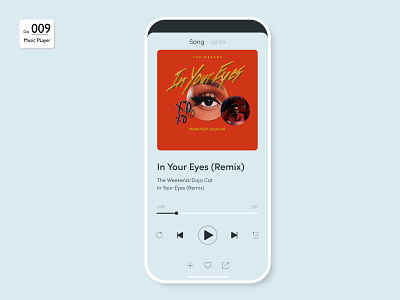 Daily UI 009 - Music Player Mobile App Design