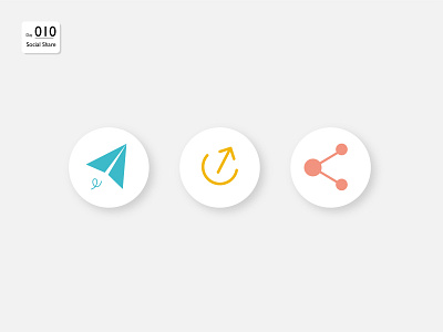 Daily UI 010 - Social Share Icons Web Design