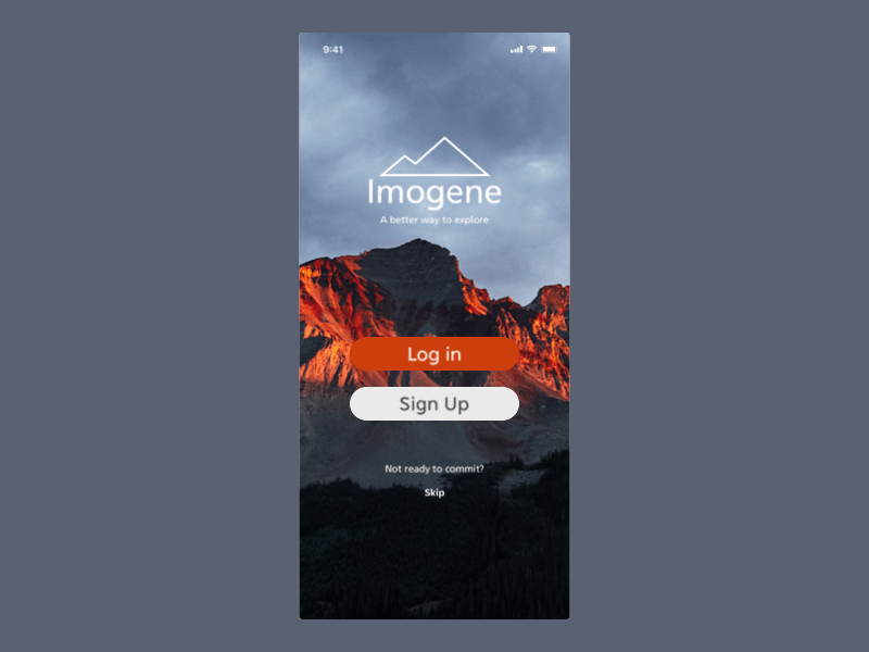 Daily UI #001: Login animation daily ui 001 interaction design iphone x login mobile mountains photography ux design