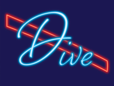 Dive Sushi Bar branding logo typography