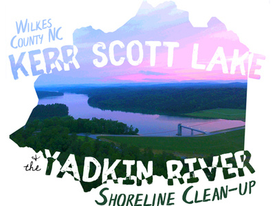 Pure Yadkin Outfitters Shoreline Clean-up Poster design poster typography