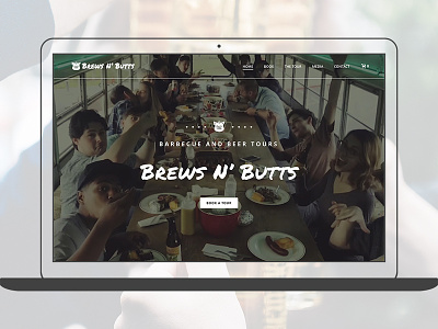 Brews N' Butts - Barbecue & Beer Tours branding design logo web web desgin web development