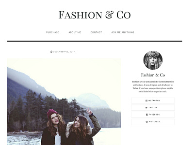 Fashion Tumblr Theme