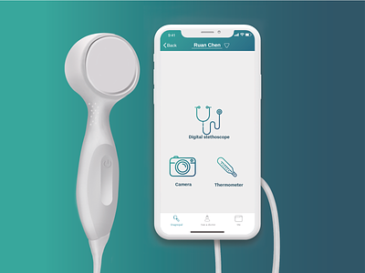 Diagnopal app design doctor hospital stethoscope ui ux