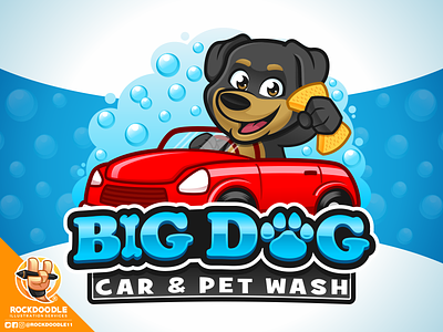 Big Dog Car & Pet Wash car cartoon character design dog illustration logo mascot pet rockdoodle vector wash