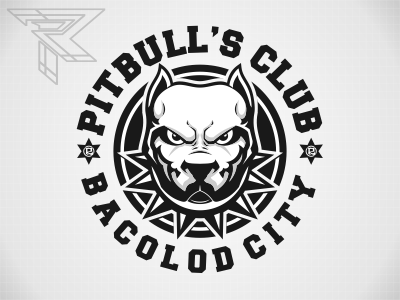 Pitbulls Club club logo pitbull rockdoodle vector