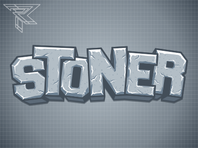 Stoner cartoon design logo rockdoodle vector
