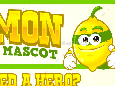 Preview Image cartoon character design hero lemon logo mascot rockdoodle super vector