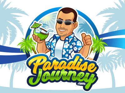 Paradise Journey caricature cartoon character characterdesigns logo mascot mascotdesign rockdoodle vector web