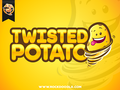 Twisted Potato branding cartoon character design layout logo mascot menu potato rockdoodle twisted vector