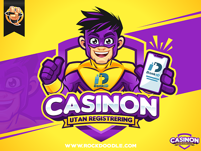 Casinon Utan Registrering bestvector branding cartoon cartoonlogo casinon character charactermascot design illustration logo mascot mascotdesign portfolio rockdoodle vector