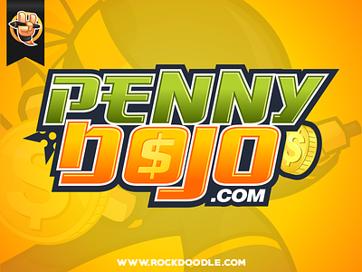 Cash Dojo Penny Dojo cartoon cartoonlogo character logo mascot mascotdesign ninja portfolio rockdoodle vector web