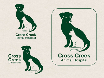 Cross Creek Animal Hospital design graphic design illustrator logo vector