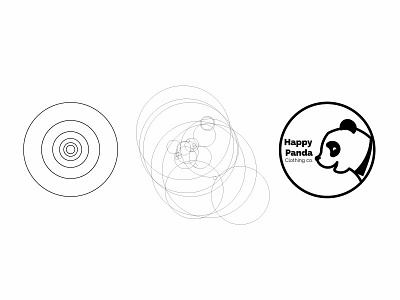 Happy Panda clothing Logo branding logo vector