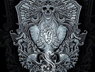 mother of earth artwork design illustration skull tshirt