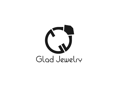 glad jewelry gold design diamond jewelry logo vector