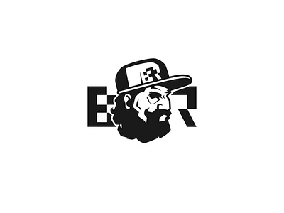 Brrr beard design logo typography vector