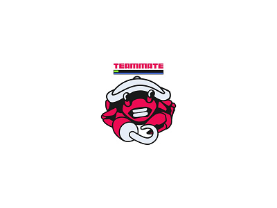 Teammate crab design logo typography vector