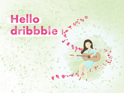 Hello Dribbble by Laura Sophie color colors fun hello dribbble illustration me new typography