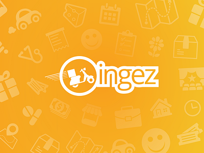 Ingez Branding branding delivery ingez logistics logo orange vespa