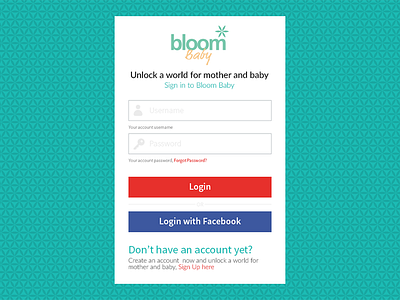 Login Page e commerce login pattern store widget