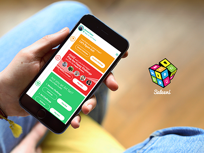 Saleeni Landing Page app game mcq questions quiz ui ux