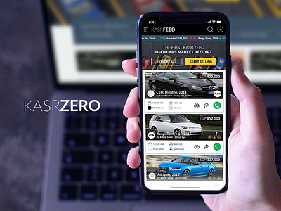 KasrZero Experience Design app car commerce portal used cars ux web