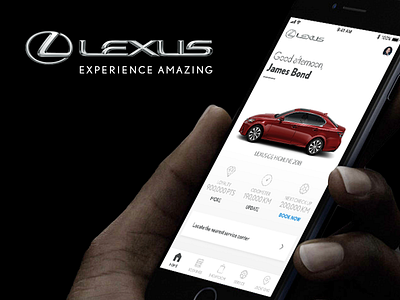 Lexus Egypt Car Management App Concept Design automotive black car elegant lexus management minimal simple slick white