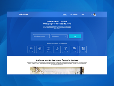 Doctor Finder Landing Page Design