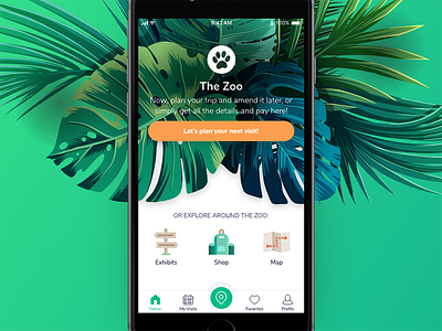 Zoo Ticket Booking App app booking check in concept explore home ticket zoo