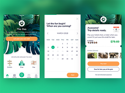 More from The Zoo App Design app booking check in colorful explore home simple ticket ui zoo