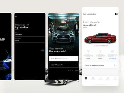 Lexus Concept Design app automotive boarding car clean dashboard design explore home landing lexus minimal onboarding simple slick ui ux