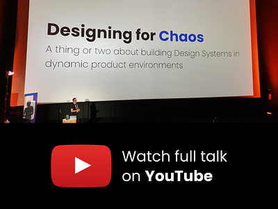 [TALK/VIDEO] Designing for Chaos design system learning product design talk talks video youtube