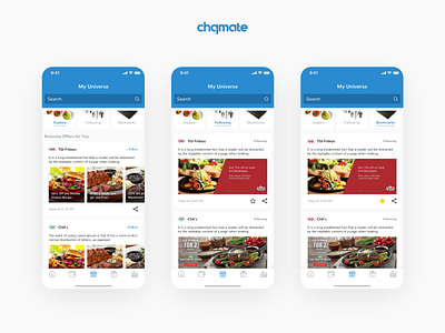 Chqmate Explore Screens app bookmarks clean concept content content design design explore following minimal simple ui ux