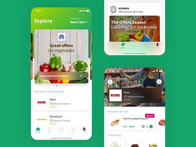 Subermarkeet, e-commerce grocery shopping app design
