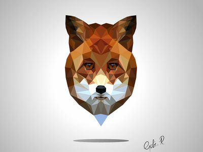 The Fox art digital fox illustration polygon polygon art vector