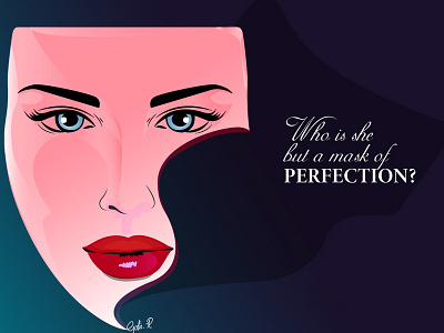 Who is she then? art gobir illustration lady mask perfection vector