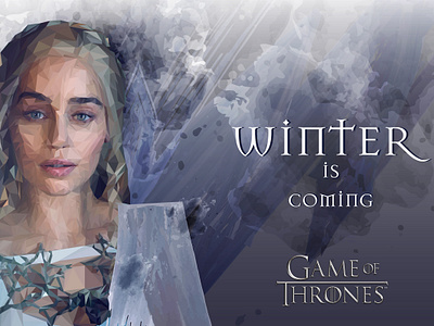 Hyped up for Game of Thrones! coming daenerys targaryen got illustration snow stormborn vector winter