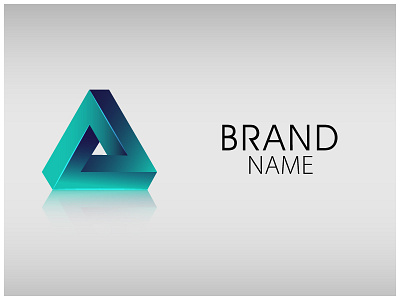 Endless Triangle Logo 3d blue branding dribble illustration logo triangle vector