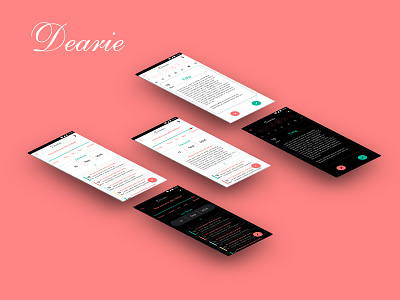 Dearie | Journal App Light n Dark version