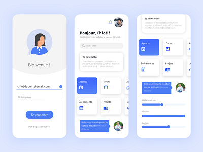 School App | Loggin app app design blue blue ui design innovate interface interface design interfaces login minimal product design product designer responsive design school school app ui